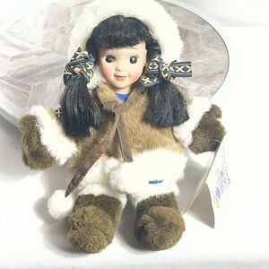 Alaskan Friends Native Style Doll Vintage Plush Fur Outfit